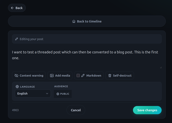post edit screenshot, blog checkbox is missing.