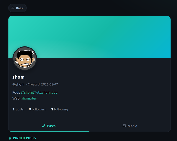 shom's profile, blog badge is missing.
