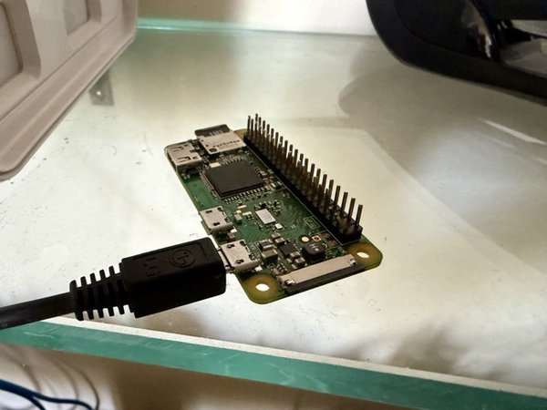 My Raspberry PI Zero W, powering the rpi0w.stefanomarinelli.it instance. It's powered by the USB cable coming out from the switch.