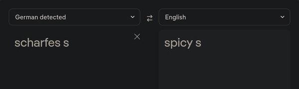 Scharfes S in English according to google