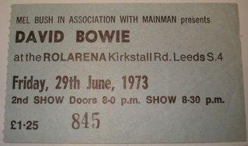 Concert ticket from 1973